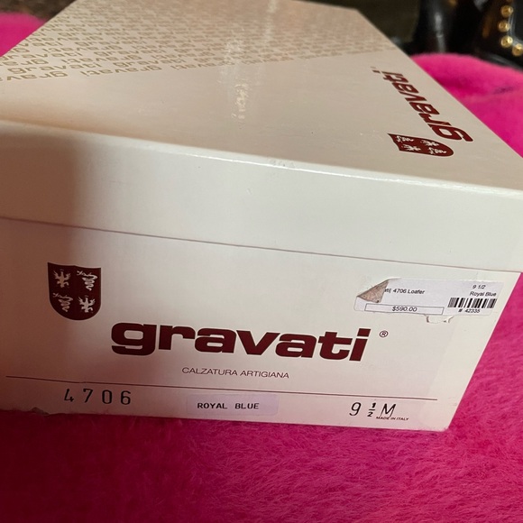 Rare Gravati Italian Royal Blue Suede Loafers - Picture 6 of 8